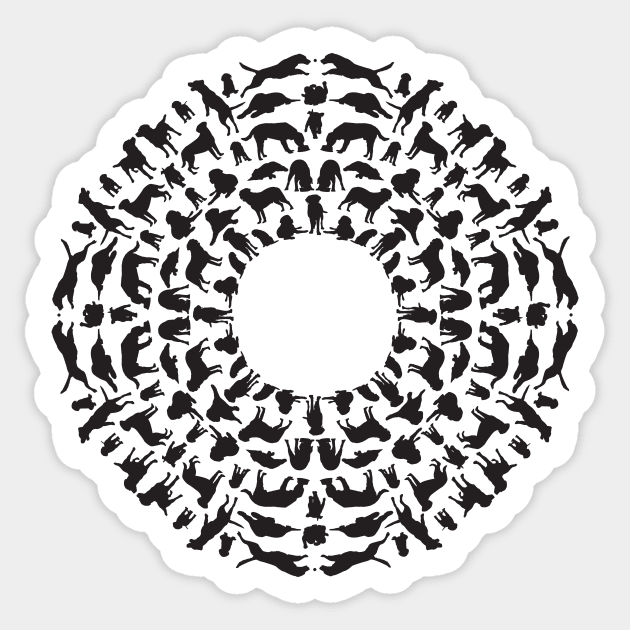 puppy mandala labrador Sticker by creativemonsoon